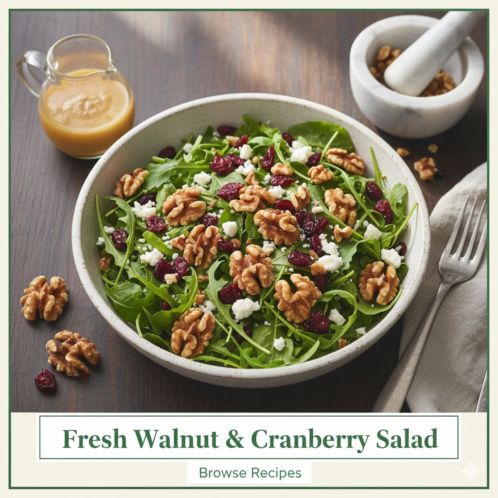 Fresh Walnut and Cranberry Salad